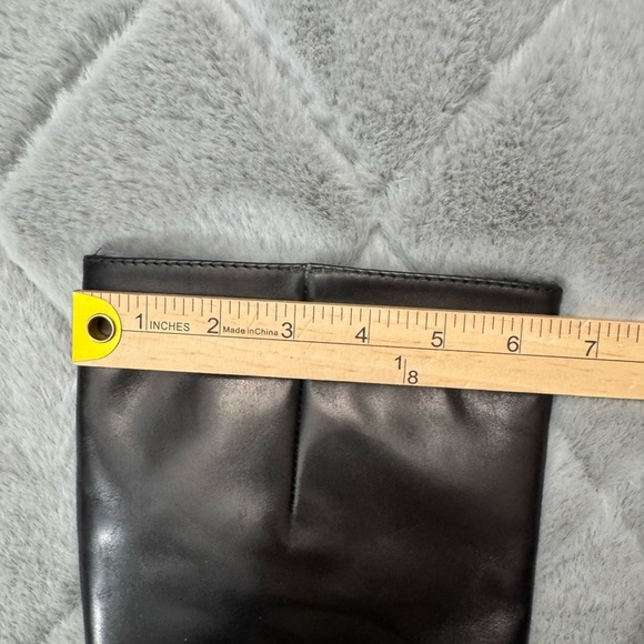 Aquatalia Size 7 Italian Leather Tall Riding Boots In Black Side Zip Equestrian - Picture 14 of 15